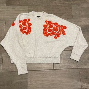 Simons x Icone embroidered dolman sleeved sweatshirt -cozy